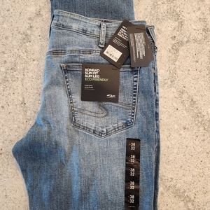 NWT 38x32 Silver Konrad Jeans